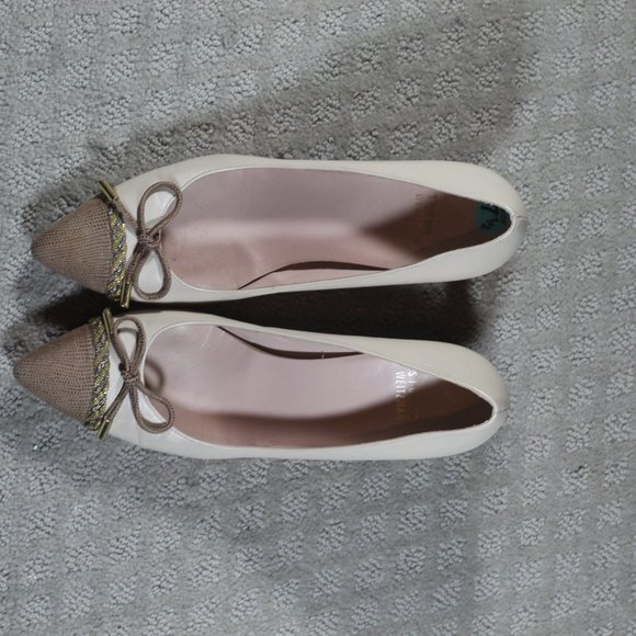 Stuart Weitzman Size 7.5 Beige and Tan 2.5" Heels - Picture 2 of 8